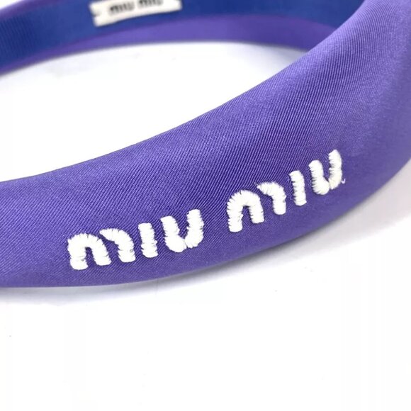 MIUMIU Bicolor logo hair band headband hair accessories Unused main image 6